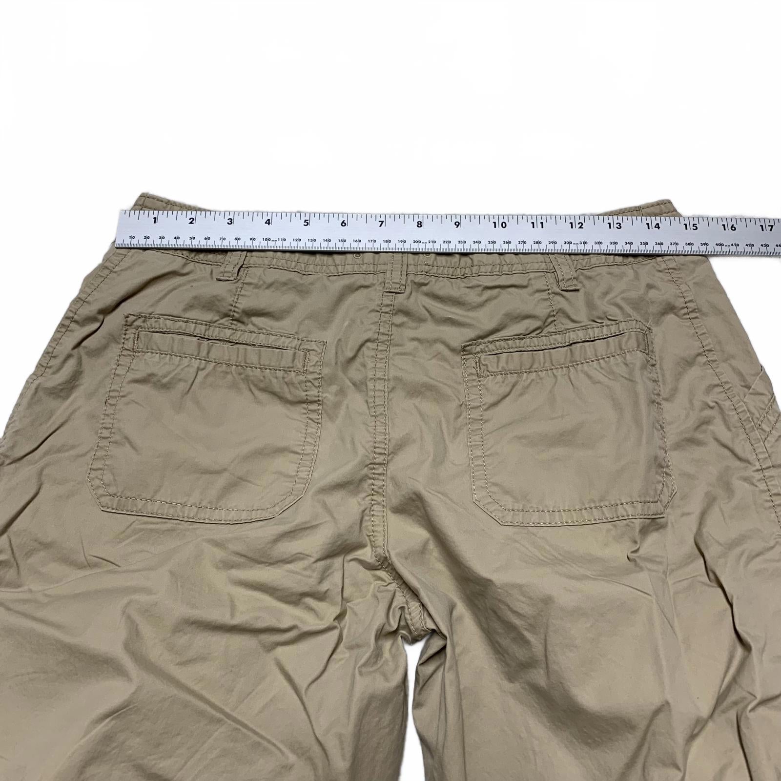 Merona Capris cómodos de algodón beige tostado para mujer talla 4, 29,5 x 20,5