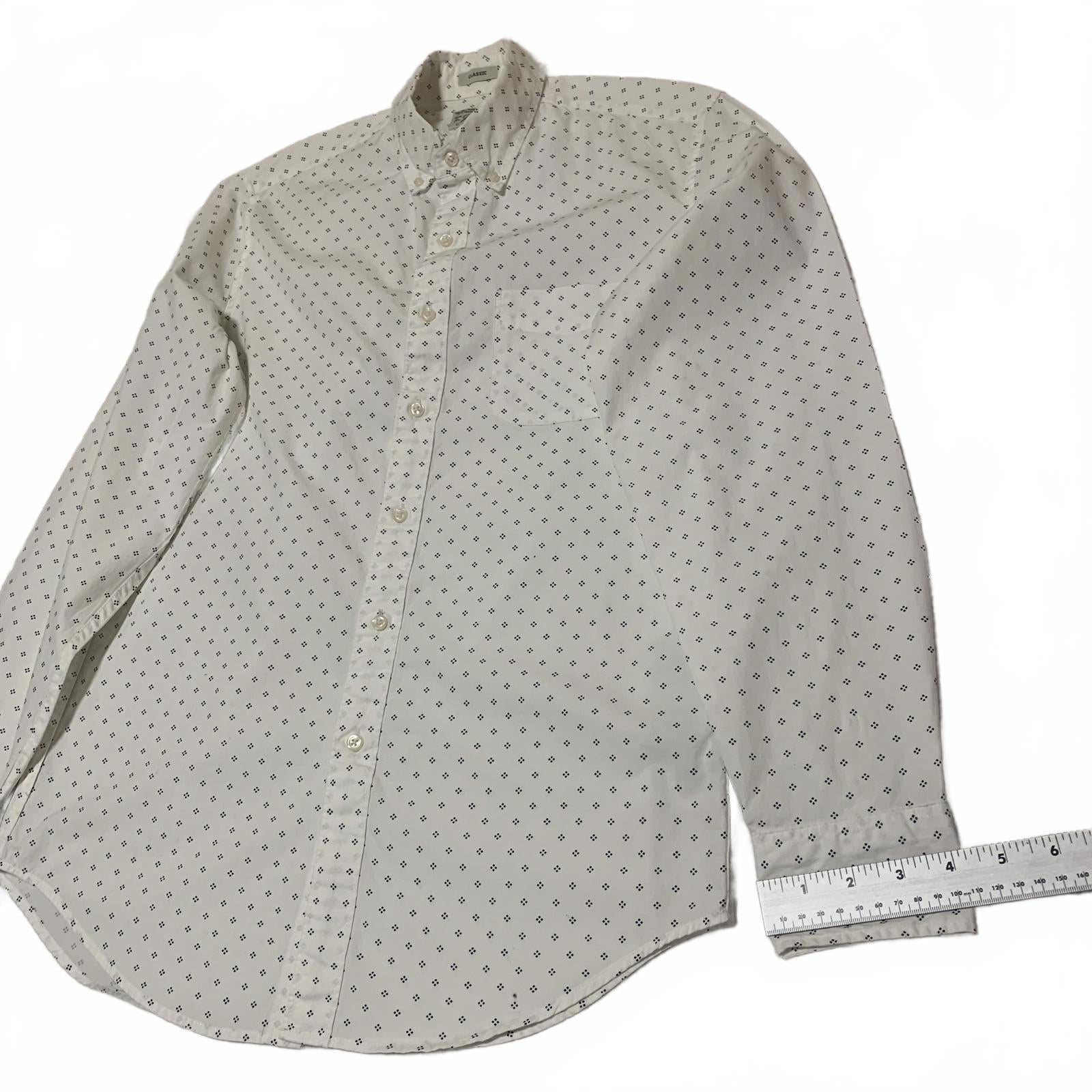 Camisa elástica blanca con botones J.Crew Classic para hombre, talla pequeña