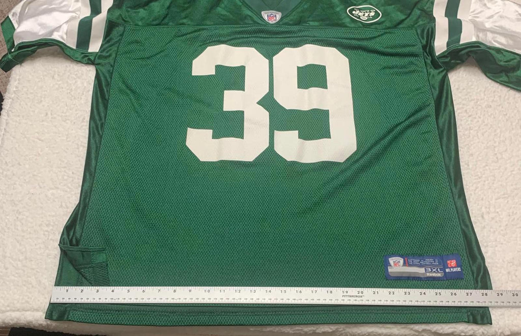 Camiseta de fútbol americano Reebok Esposito de los New York Jets, talla 39, verde, NFL, para uso en el campo, de VTG