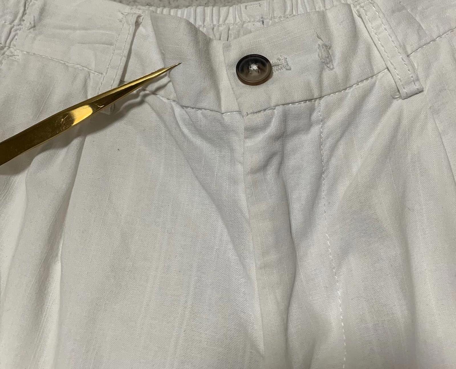 Dan John Men's White Cotton Elastic Waist Pants 36