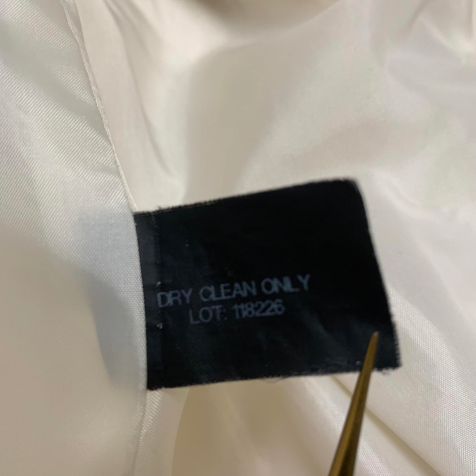 Abrigo con cremallera color crema Michael Kors para mujer, talla 10