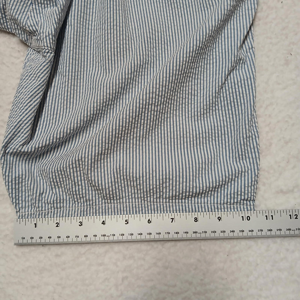 Pantalones cortos chinos a rayas azules y blancas de Abercrombie &amp; Fitch para hombre, talla 31, talla náutica, ancho 30.5