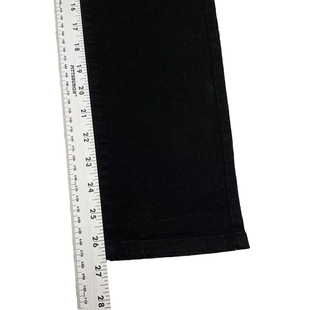 Vaqueros ajustados negros de tiro medio de mezcla de algodón y mezclilla de Uniqlo para hombre, talla 27 x 26,75