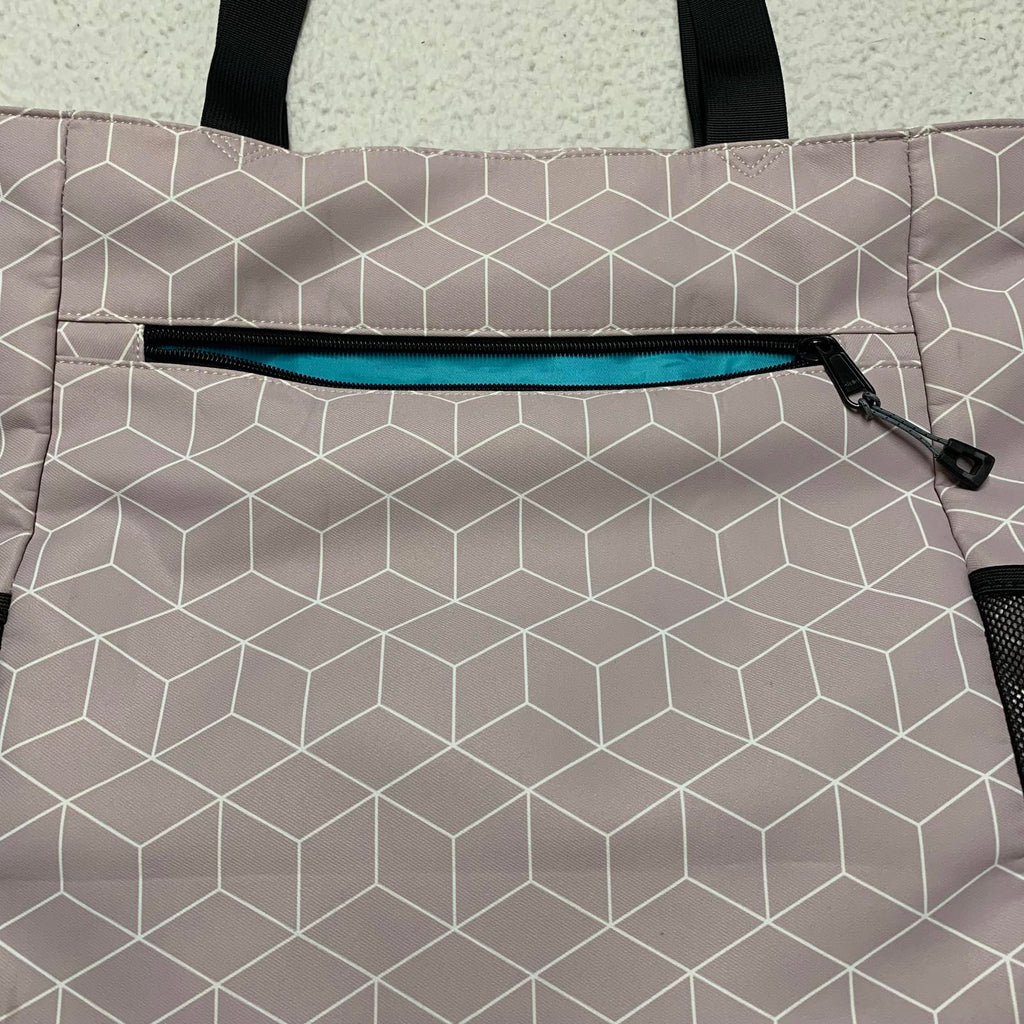 Bolso tote utilitario de hombro para mujer Esván con estampado floral lila