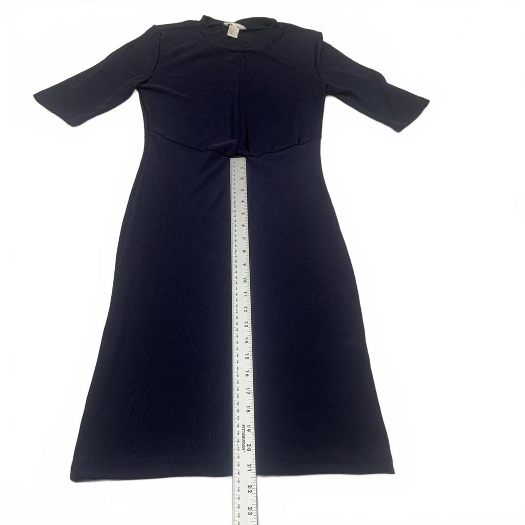 Vestido azul marino de longitud media con mangas cortas de H&amp;M para mujer, talla mediana