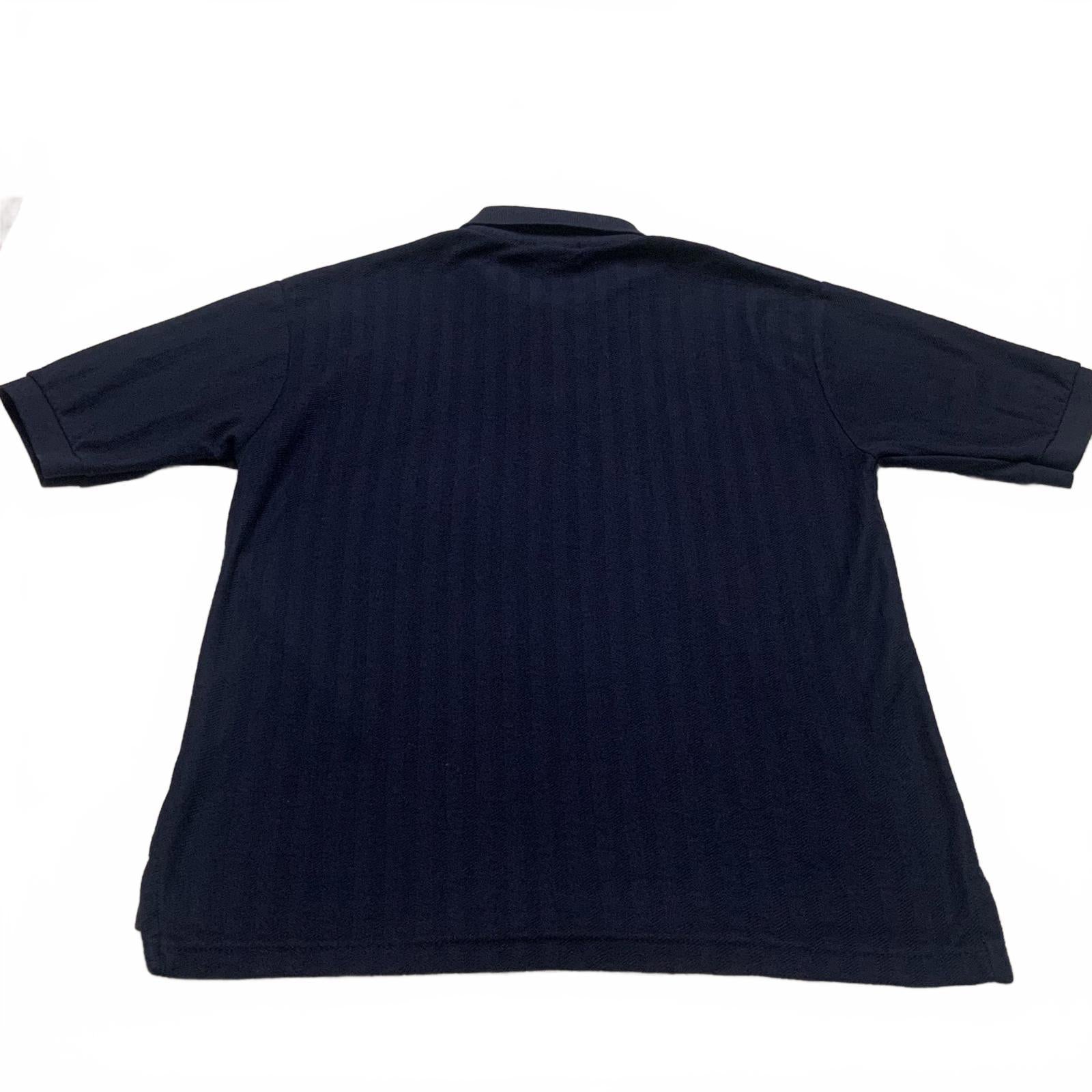 Vantage Men's Size Medium Navy Blue Polo Shirt 100% Combed Cotton
