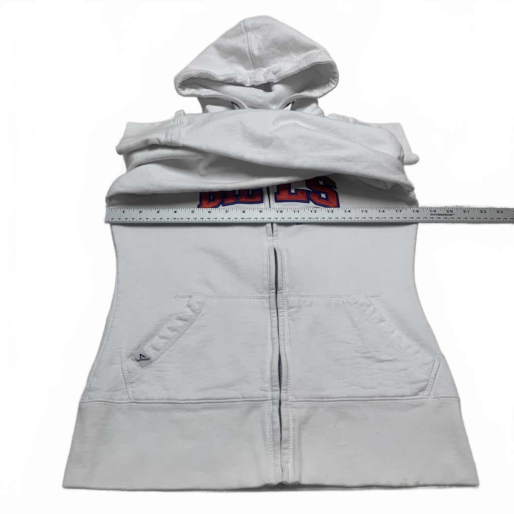 Sudadera con capucha y cremallera de los Buffalo Bills para mujer, color blanco, talla pequeña, de Antigua