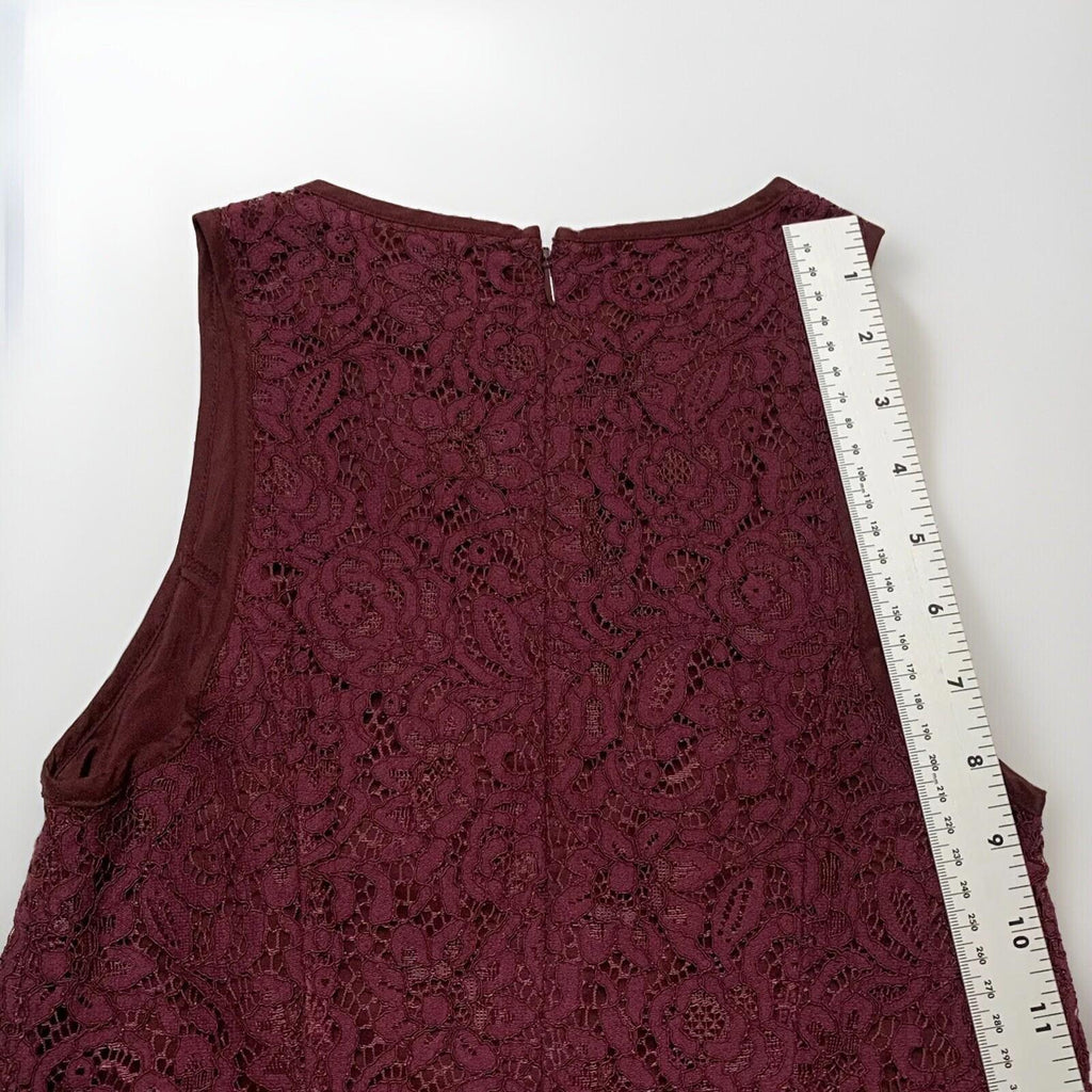 Vestido estilo imperio con encaje burdeos, talla 00P de Banana Republic Juniors