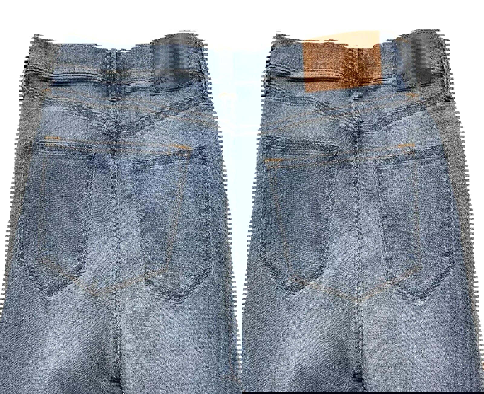 Vaqueros J. Crew para mujer, talla 27, lavado azul claro, pitillo, corte desgastado, dobladillo sin rematar