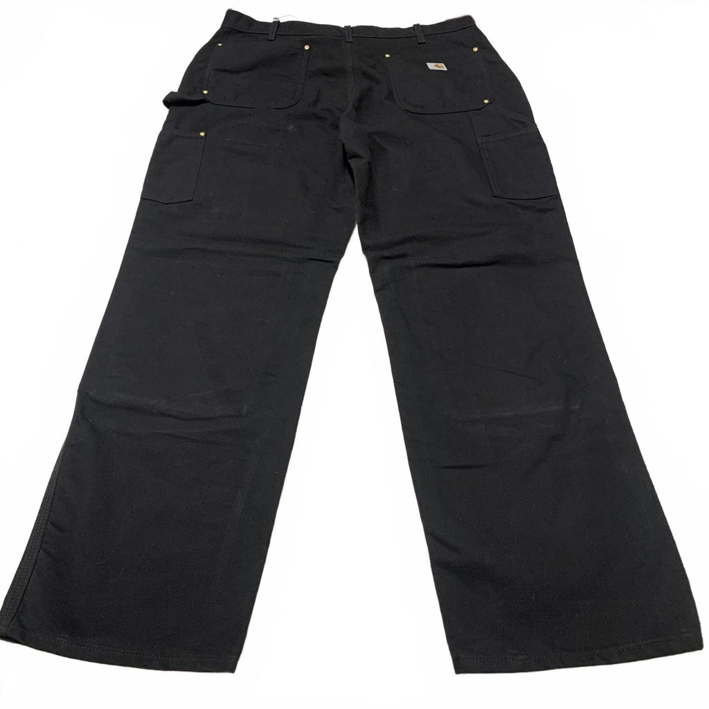Pantalones Carhartt para hombre, talla 38x32, negros, holgados, con doble rodilla, para trabajo, EE. UU.