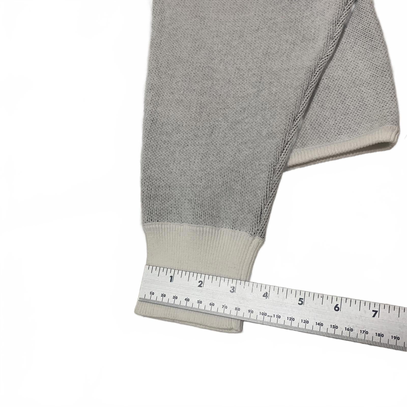 Suéter de cuello redondo gris claro con logo y mangas de mariposa para mujer, talla S, de DKNY Jeans VTG