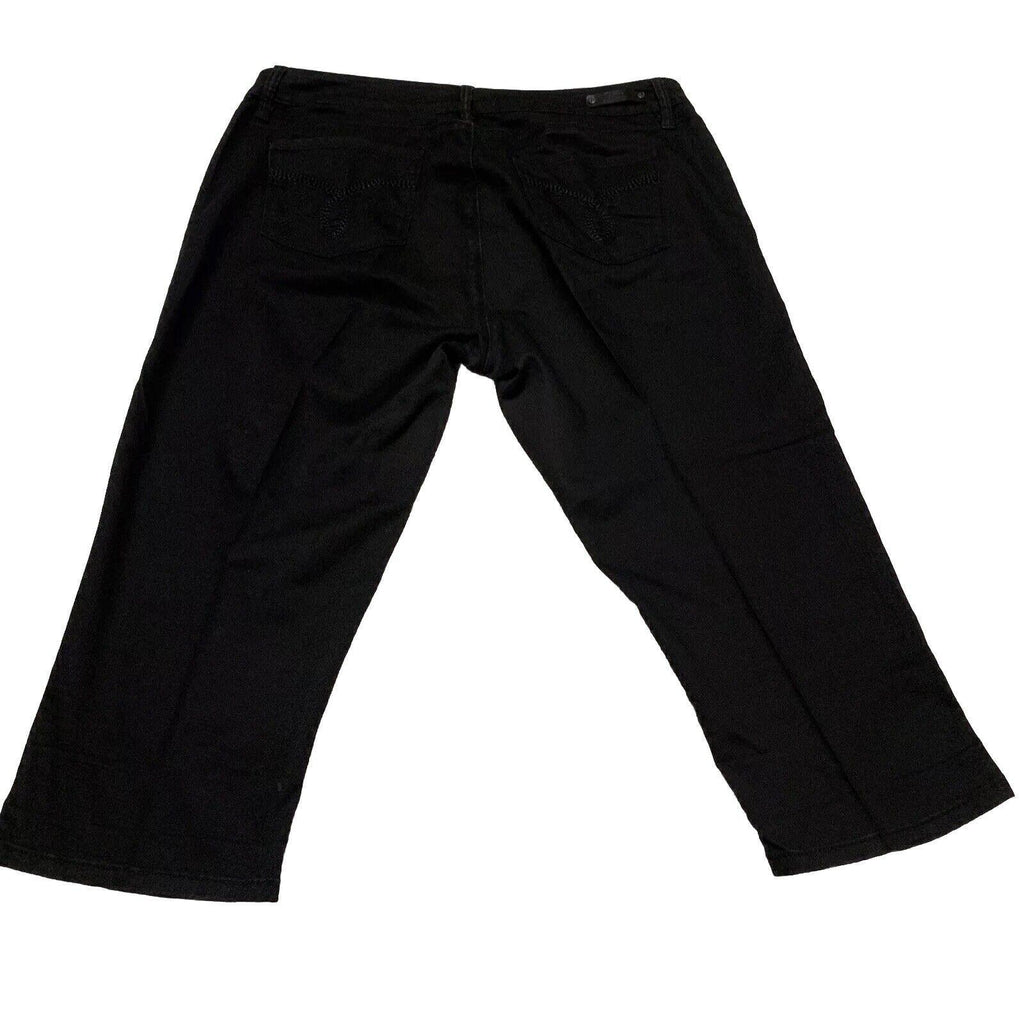 Vaqueros negros recortados Royalty By YMI para mujer, talla 16, denim elástico