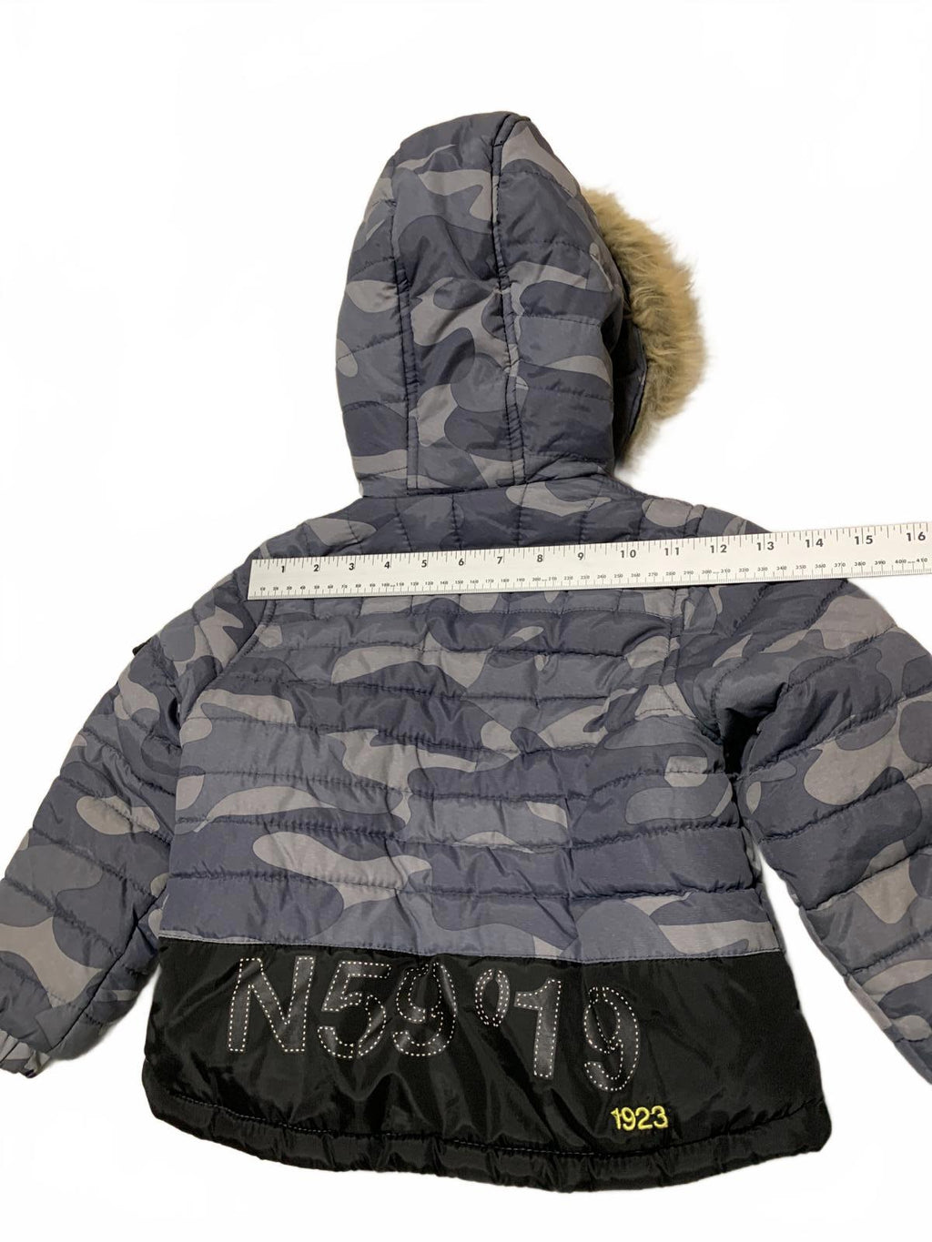 Abrigo de invierno London Fog para niños, talla 3T, negro, con forro polar y capucha de piel sintética extraíble