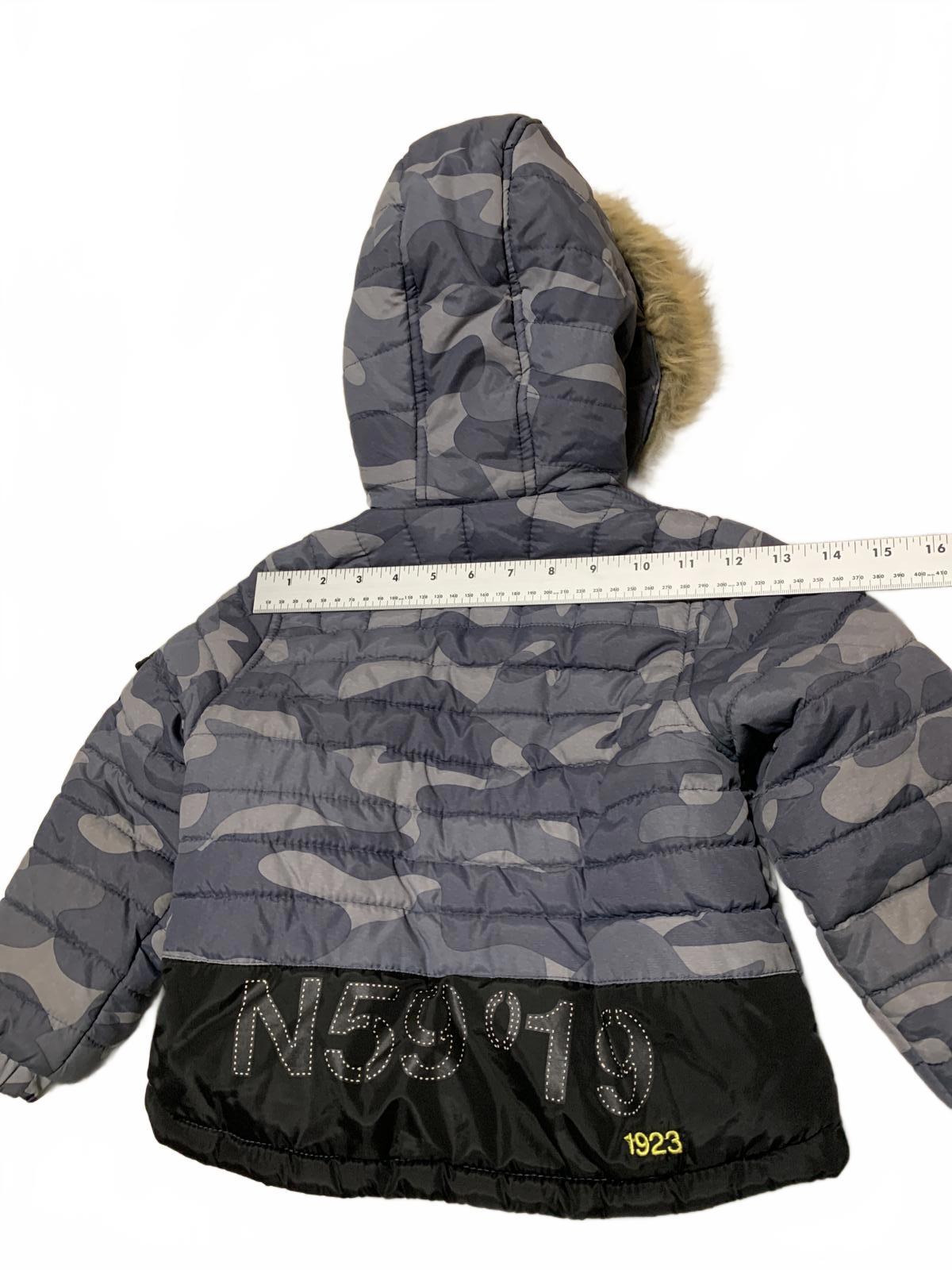 Abrigo de invierno London Fog para niños, talla 3T, negro, con forro polar y capucha de piel sintética extraíble