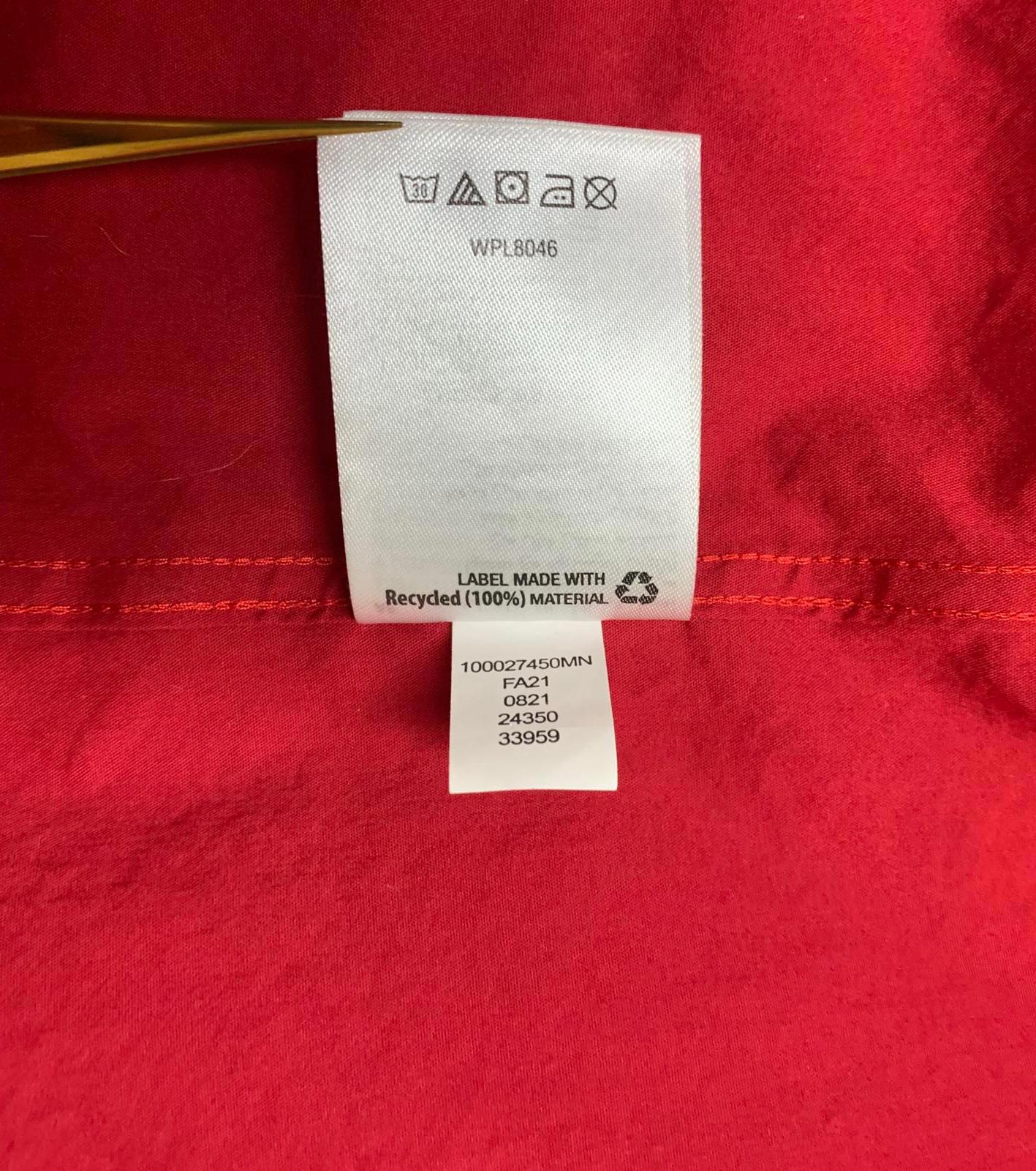 Camisa de vestir Alfani para hombre, talla XL, roja, ajustada, con botones