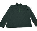 Eddie Bauer Men's Medium Dark Green Quarter Zip Fleece Pullover