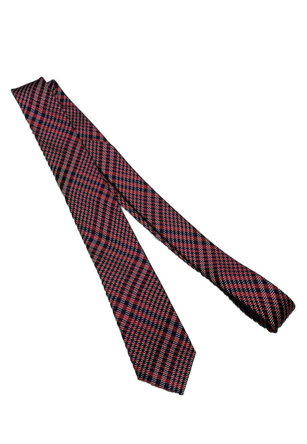 Corbata de seda con estampado de cuadros rojos y azules para hombre de Ben Sherman