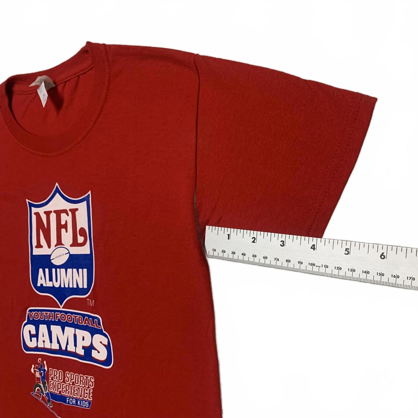 Jerseys DRI-POWER Youth Size Medium Red NFL Alumni Youth Football Camps T-Shirt