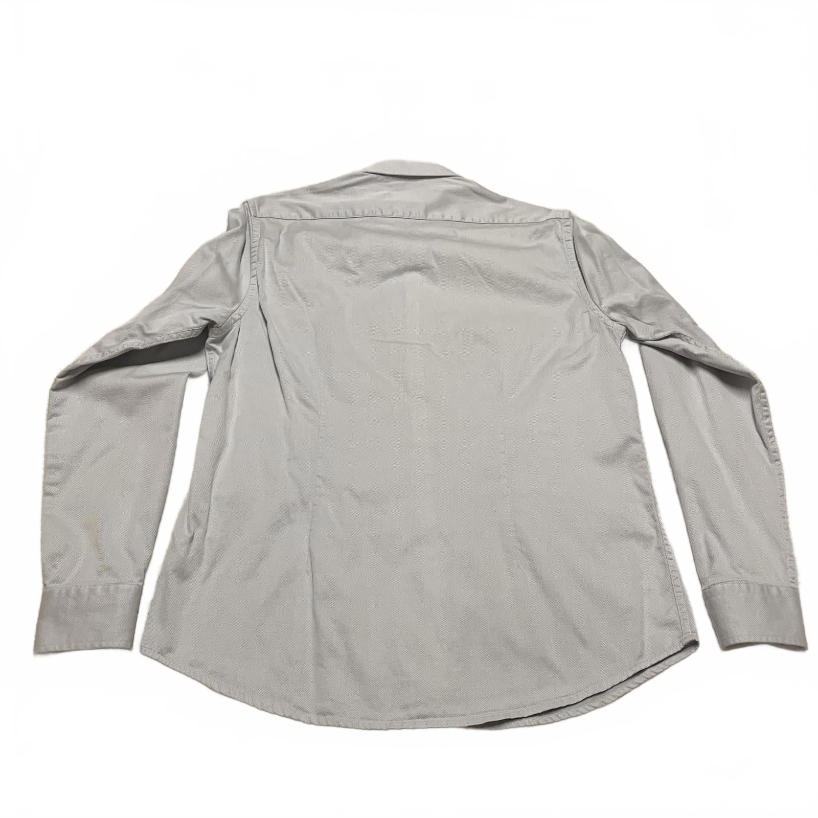 Camisa de vestir Blackberrys para hombre, talla L/40, azul grisáceo, corte entallado, 2 capas, ultra