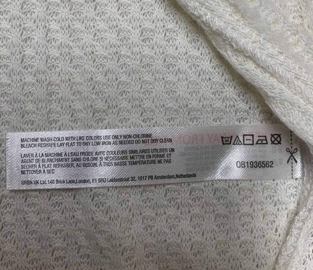 Top de capas de punto gofre extragrande color marfil para mujer de Out From Under UO XS con abertura