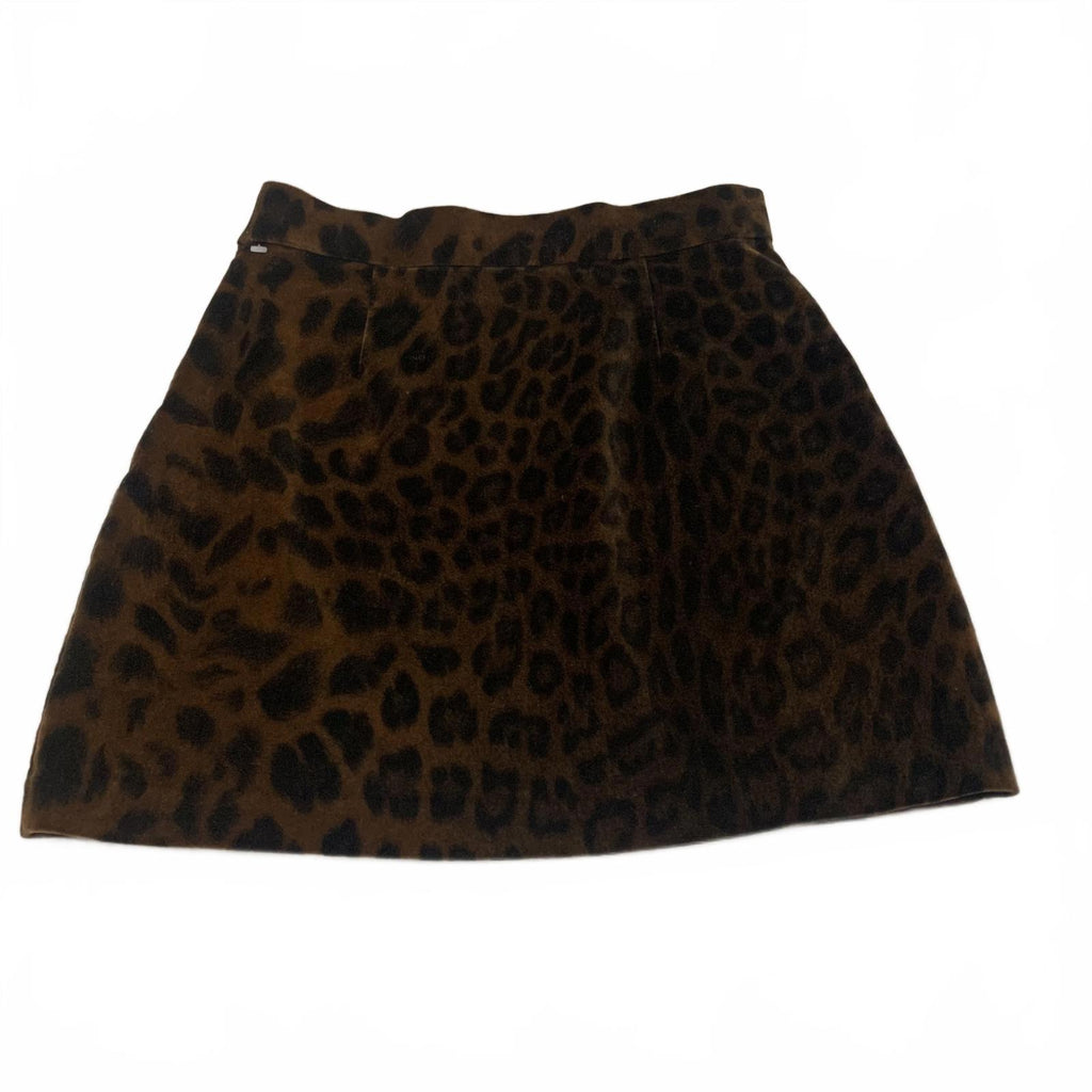 Minifalda de terciopelo con estampado de leopardo para mujer de Zara TRF, talla XS, marrón, negra, estilo retro Y2K