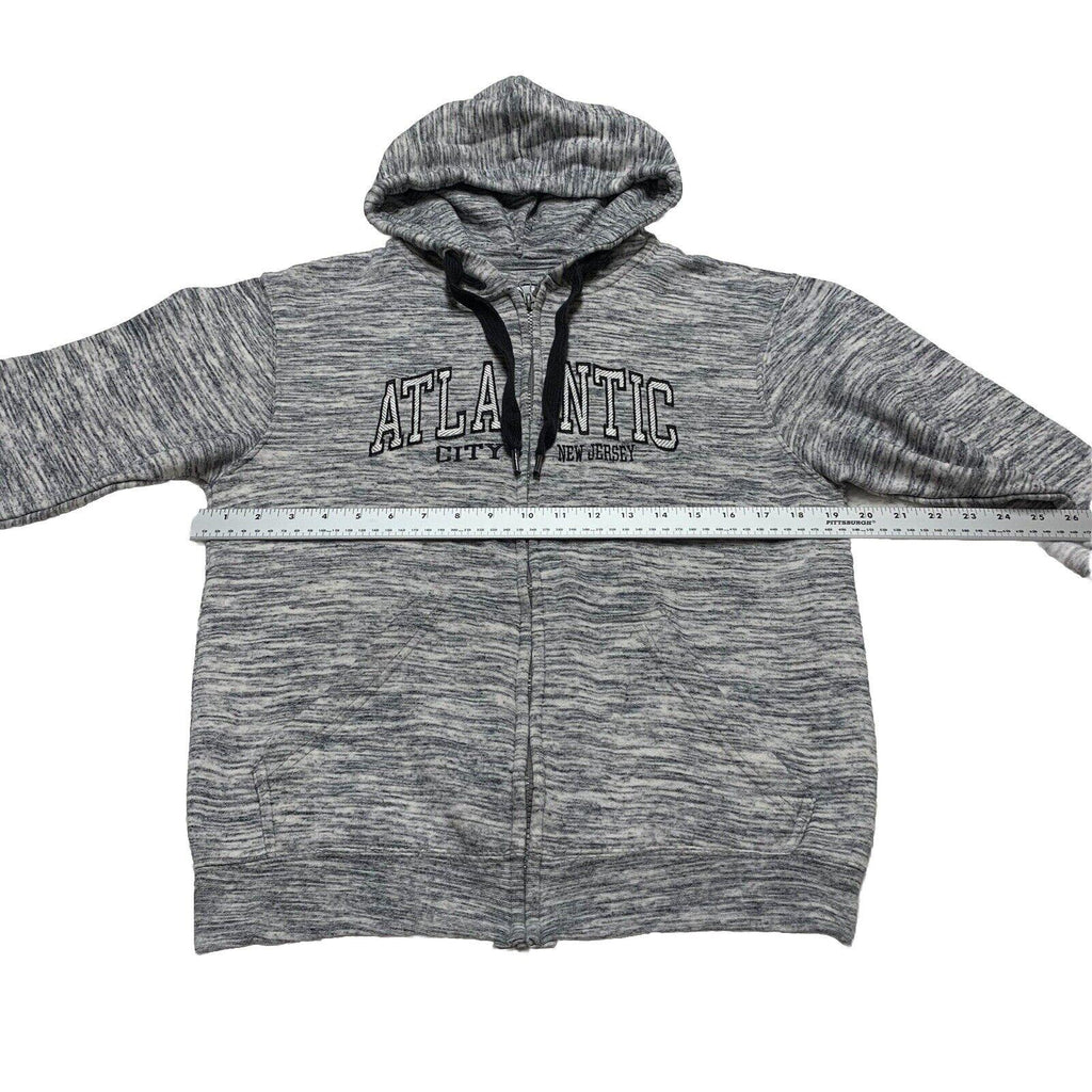 Sudadera con capucha Pacific &amp; Co Perfect, con cremallera completa, negra, blanca y pequeña, Atlantic City, NJ