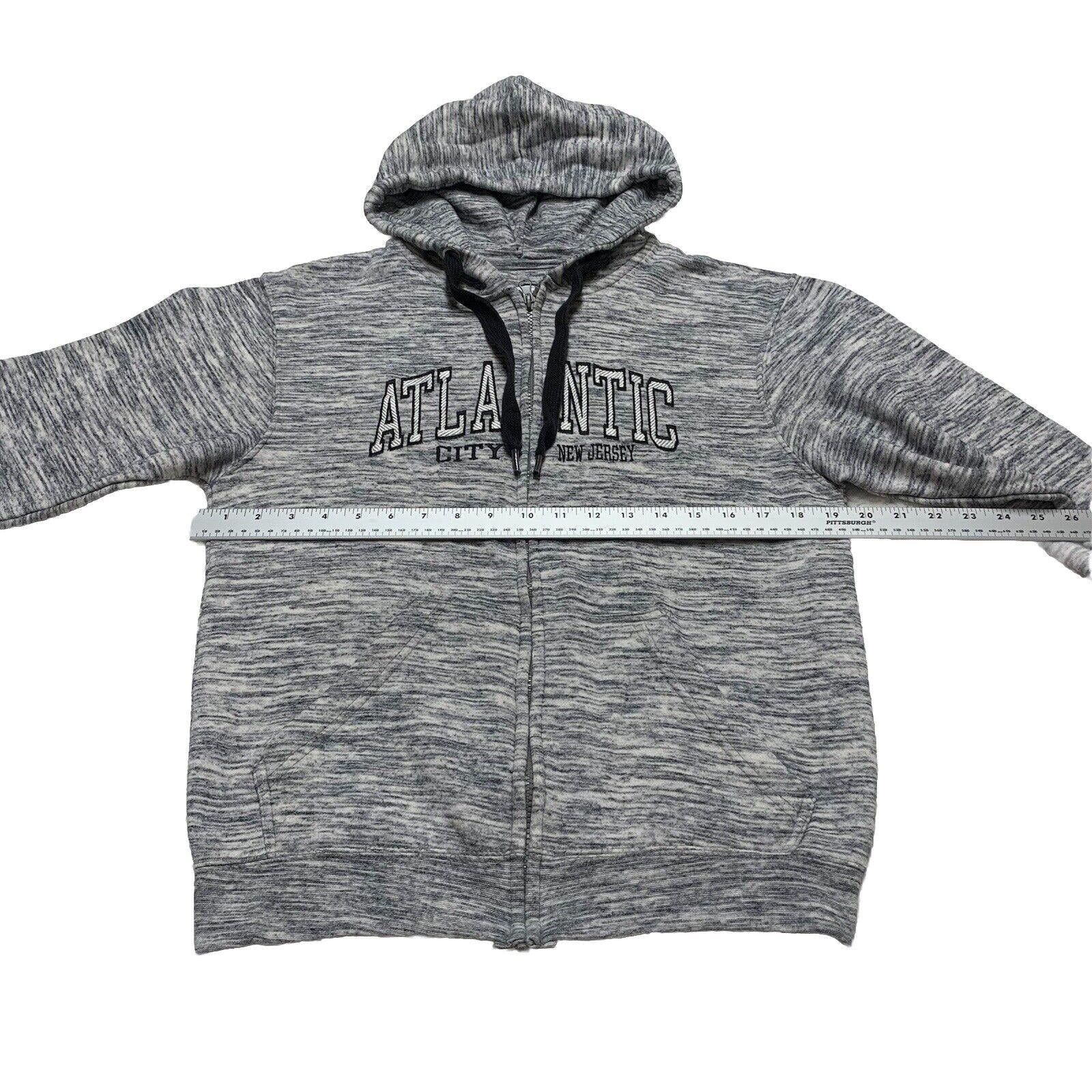 Sudadera con capucha Pacific &amp; Co Perfect, con cremallera completa, negra, blanca y pequeña, Atlantic City, NJ