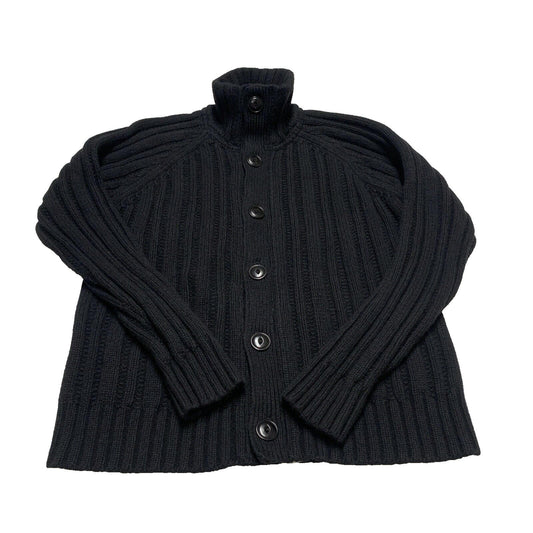 Club Monaco Men's Unisex  Size Large Black Button Down  Knit Cardigan