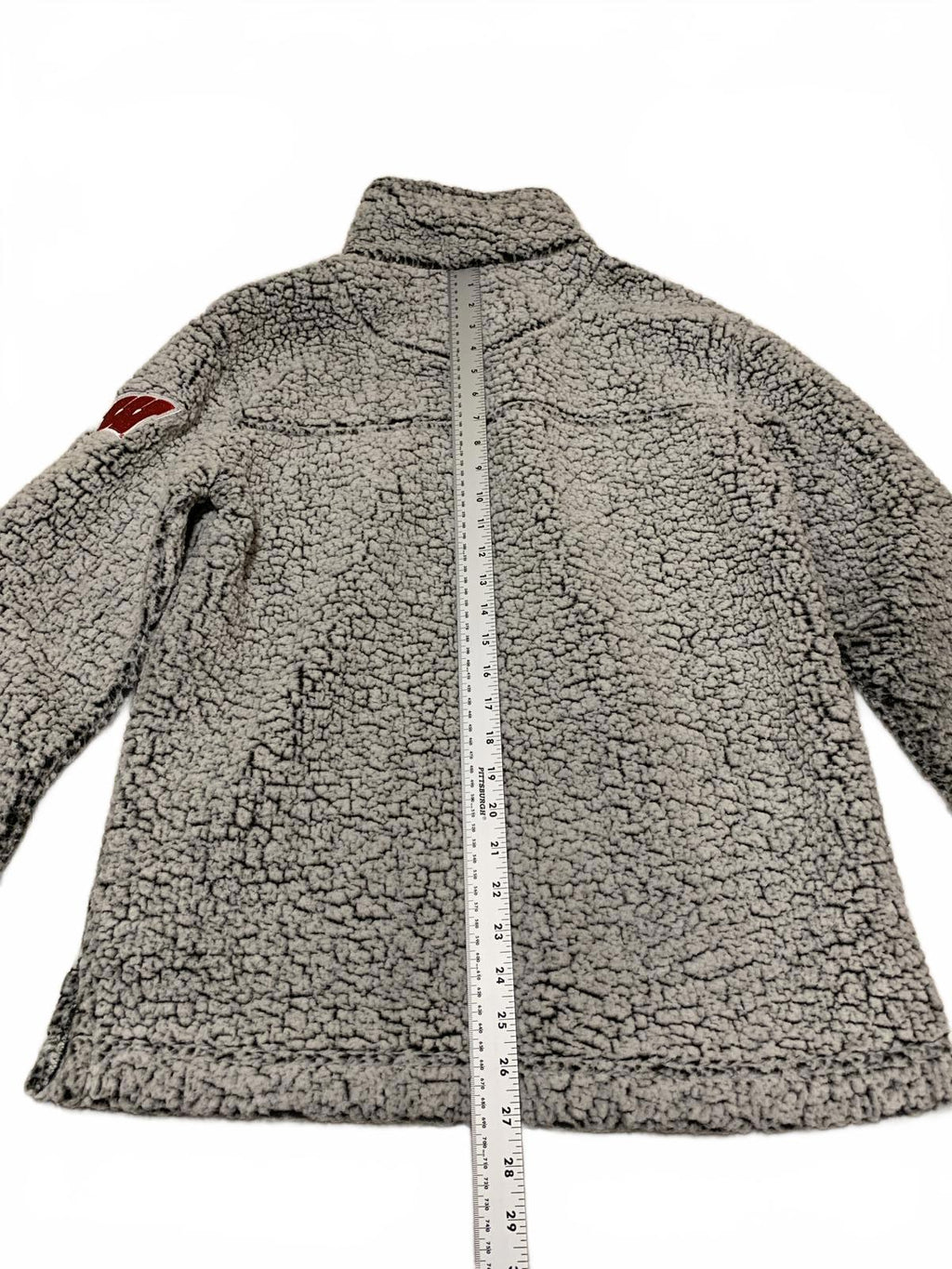 Chaqueta tipo jersey de forro polar sherpa gris con cremallera de un cuarto para hombre, talla M, de Boxercraft