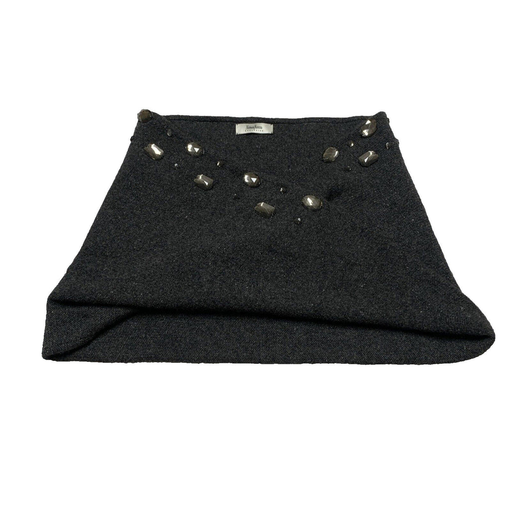 Bufanda de tubo infinita de lana de cachemira con pedrería, color gris, talla única, para mujer de Neiman Marcus