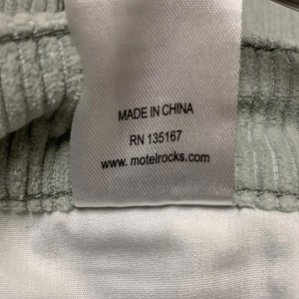 Pantalones de pana Motel para mujer, talla XS, verde menta, pierna ancha, ligeros