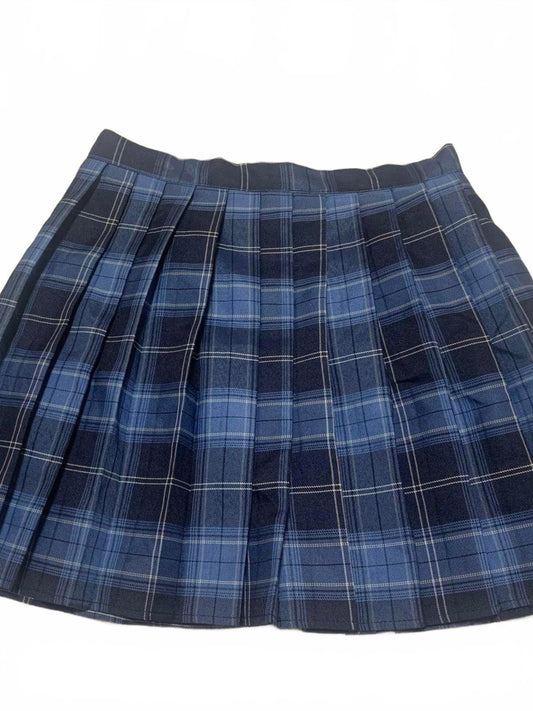 Urban Coco Womens Size Medium Blue Plaid Pleated Mini Skirt Skort