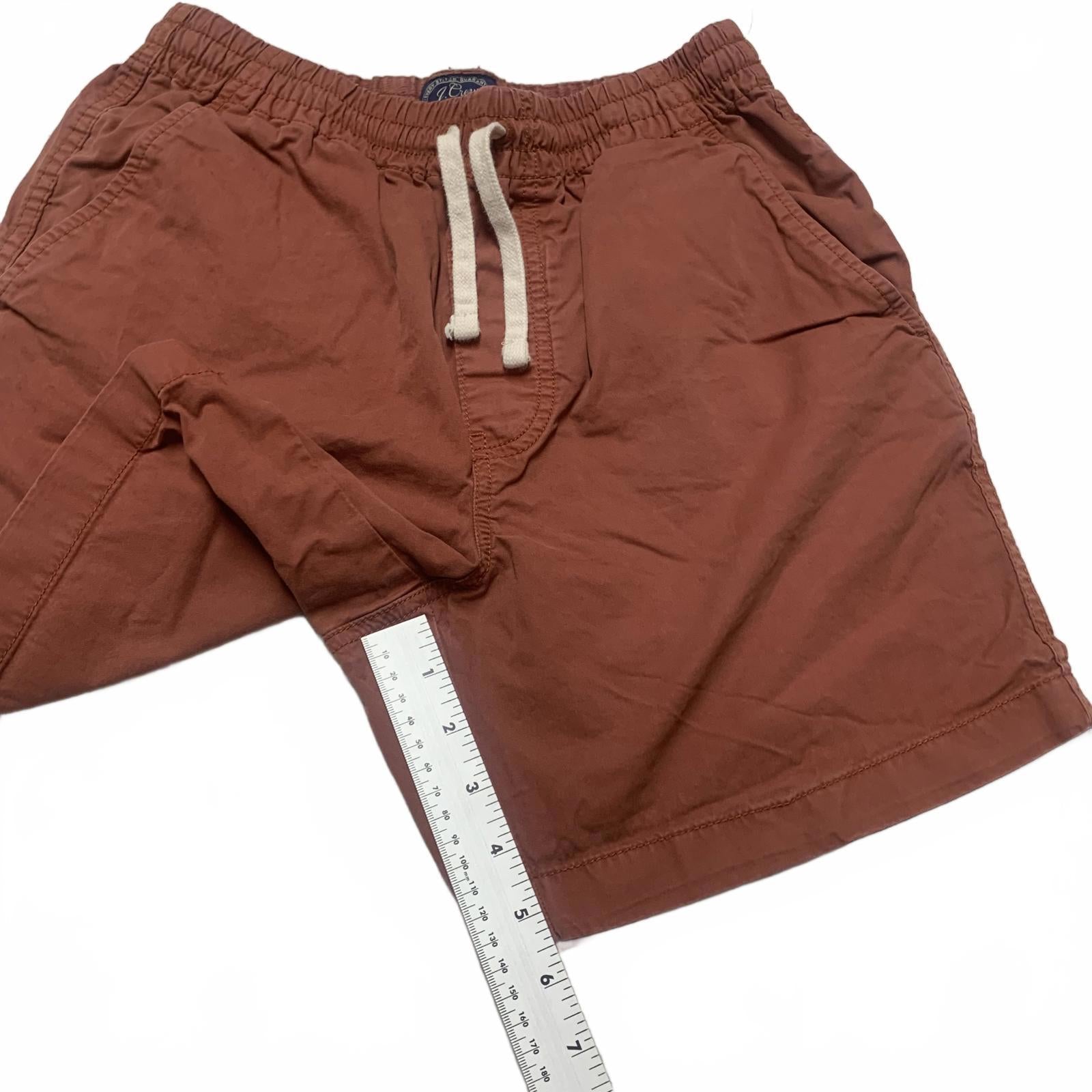 Pantalones cortos casuales J. Crew para hombre, talla extragrande, color rojo ladrillo, de algodón, con bolsillos, talla 25