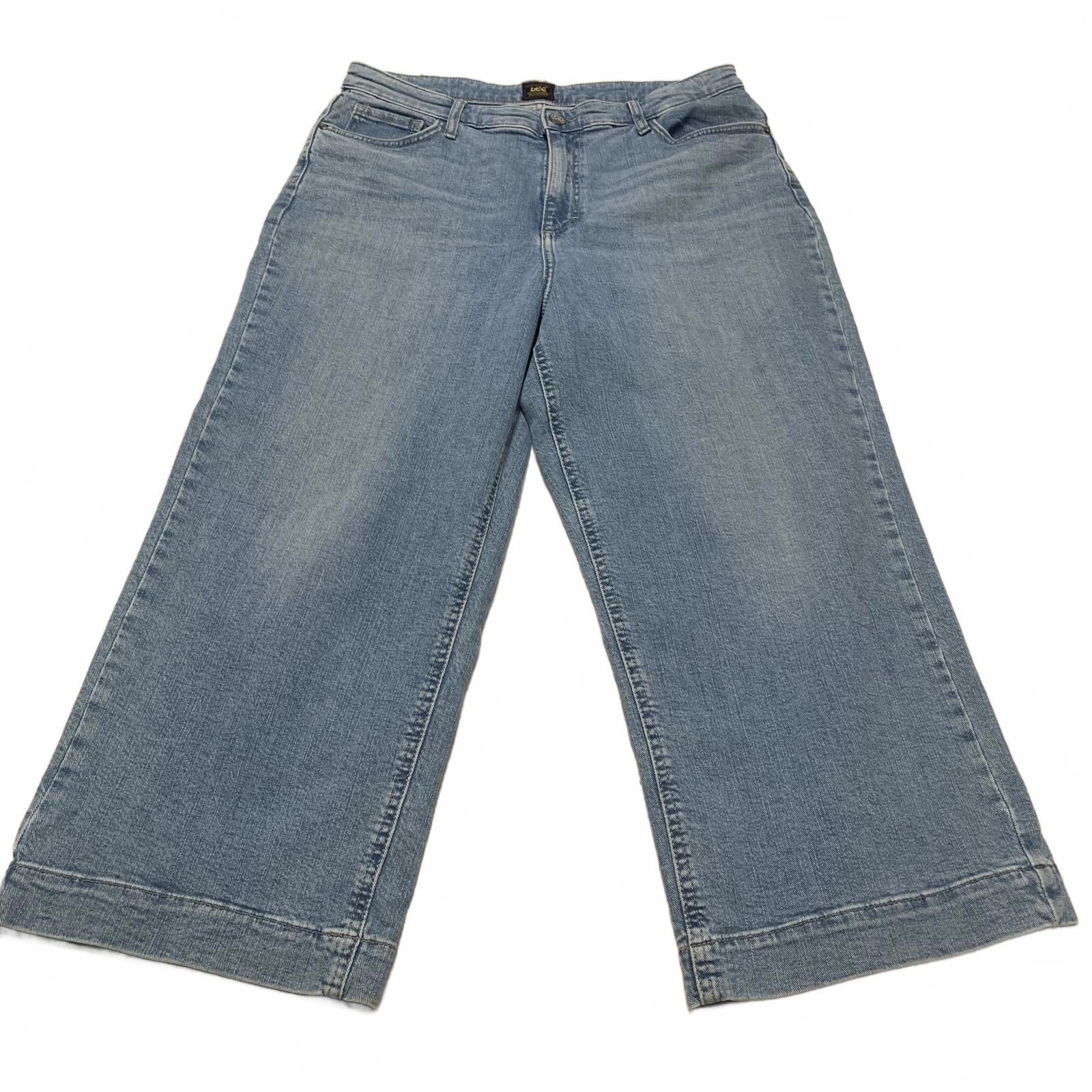 Vaqueros Lee Denim para mujer, talla 14 M, color azul claro, 33 x 24 (talla real)