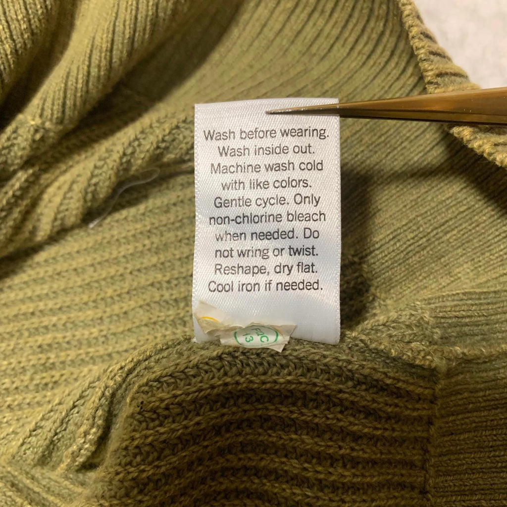 Sudadera con capucha de punto verde oliva con detalle de botones para mujer Sonoma, talla M