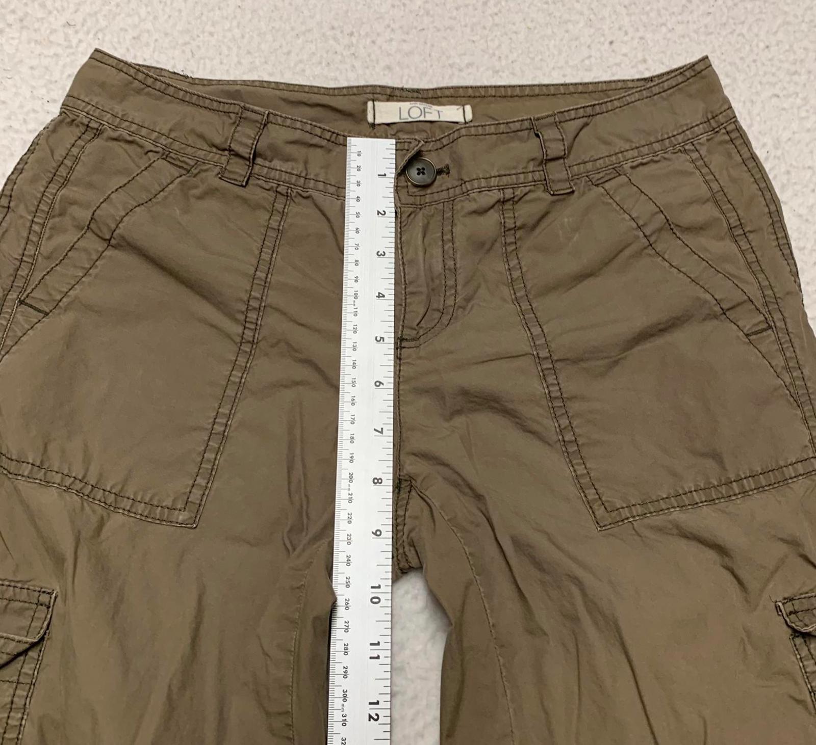 Capris cargo Ann Taylor Loft para mujer, talla 4, marrón pequeño, para aventuras de acampada al aire libre