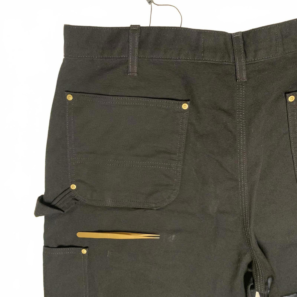 Pantalones Carhartt para hombre, talla 38x32, negros, holgados, con doble rodilla, para trabajo, EE. UU.