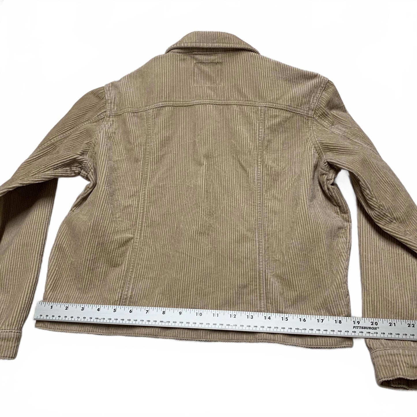 Jacqueline de Yong Women's Sz L/XL  42 Beige Corduroy Cropped Jacket