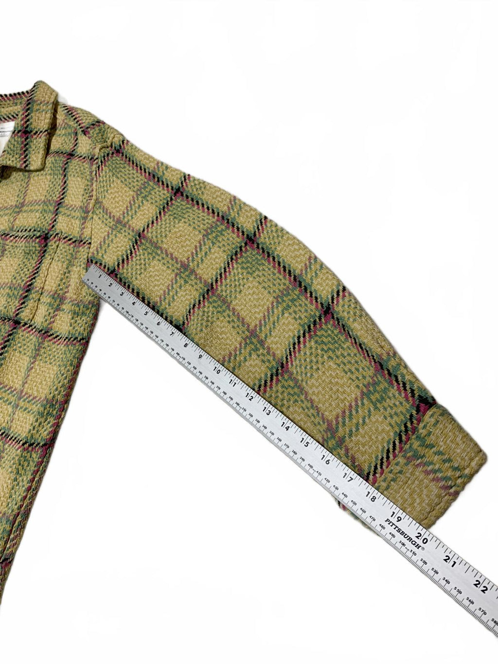 Chaqueta de cuadros tejidos con botones para mujer de Urban Outfitters, talla XL, estilo bohemio-chic, India