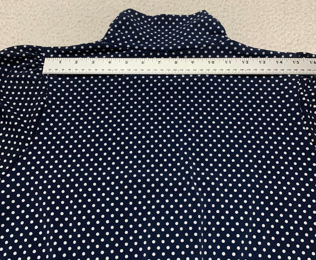 Blusa de lunares blancos y azul marino de Dressbarn para mujer, talla 3X, EE. UU.