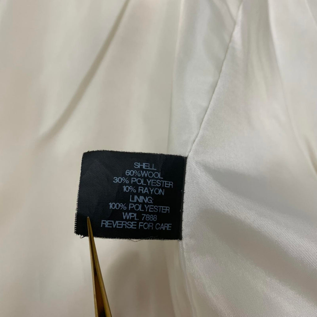 Abrigo con cremallera color crema Michael Kors para mujer, talla 10