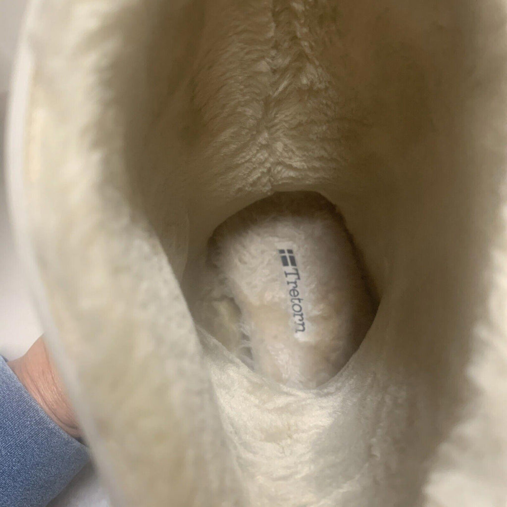 Botas de agua Tretorn Vinter Mayte para mujer, talla 42, con forro polar blanco