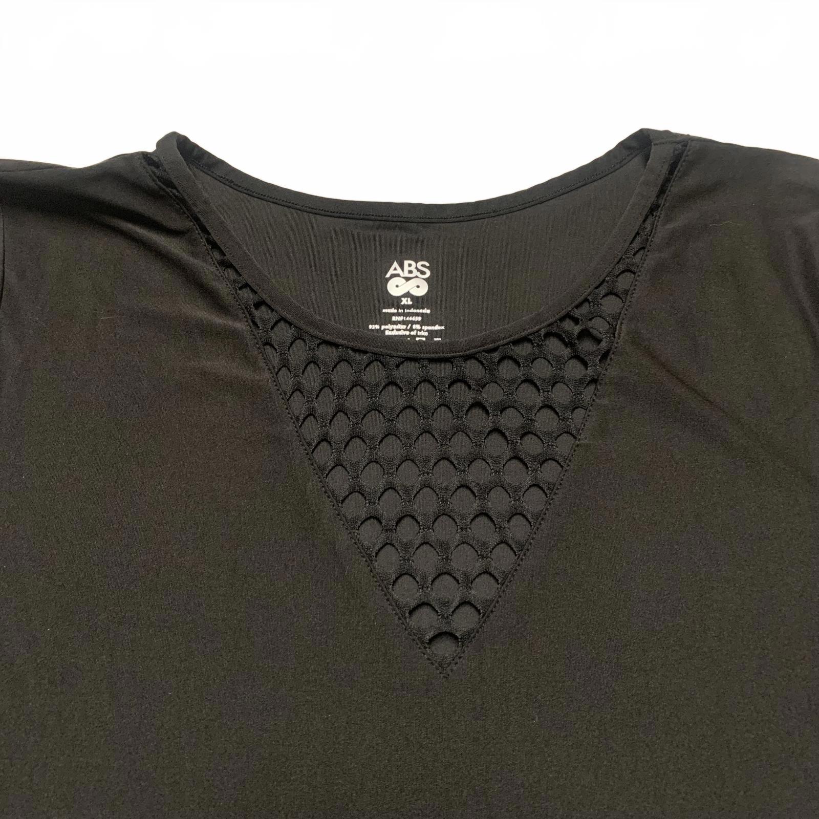 ABS Women's X-Large Black Short Sleeve Top