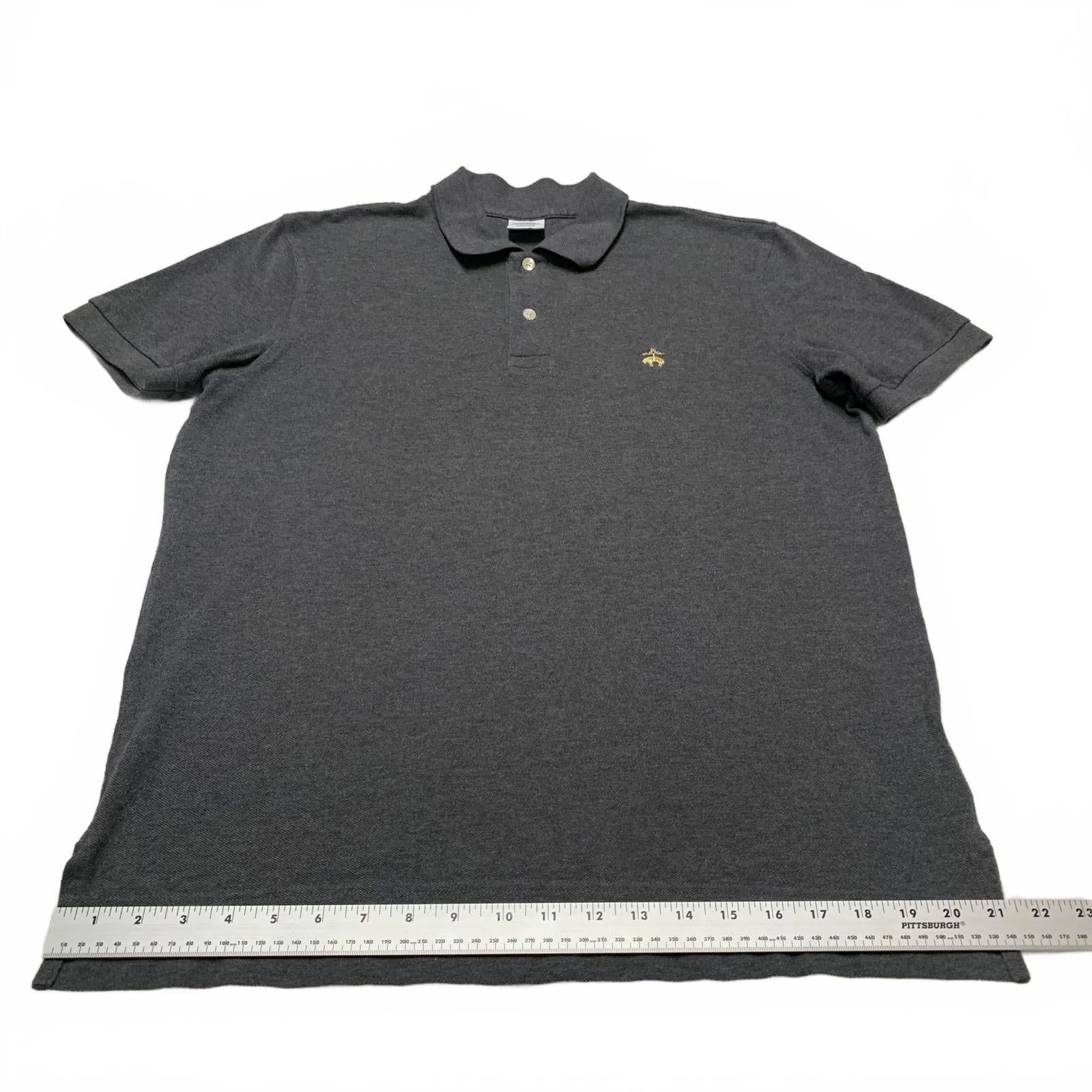 Polo Brooks Brothers 1818 de algodón para hombre, talla grande, gris, de alto rendimiento y corte ajustado