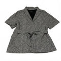 Blazer gris de manga corta con cinturón para mujer de Ann Taylor, talla 12