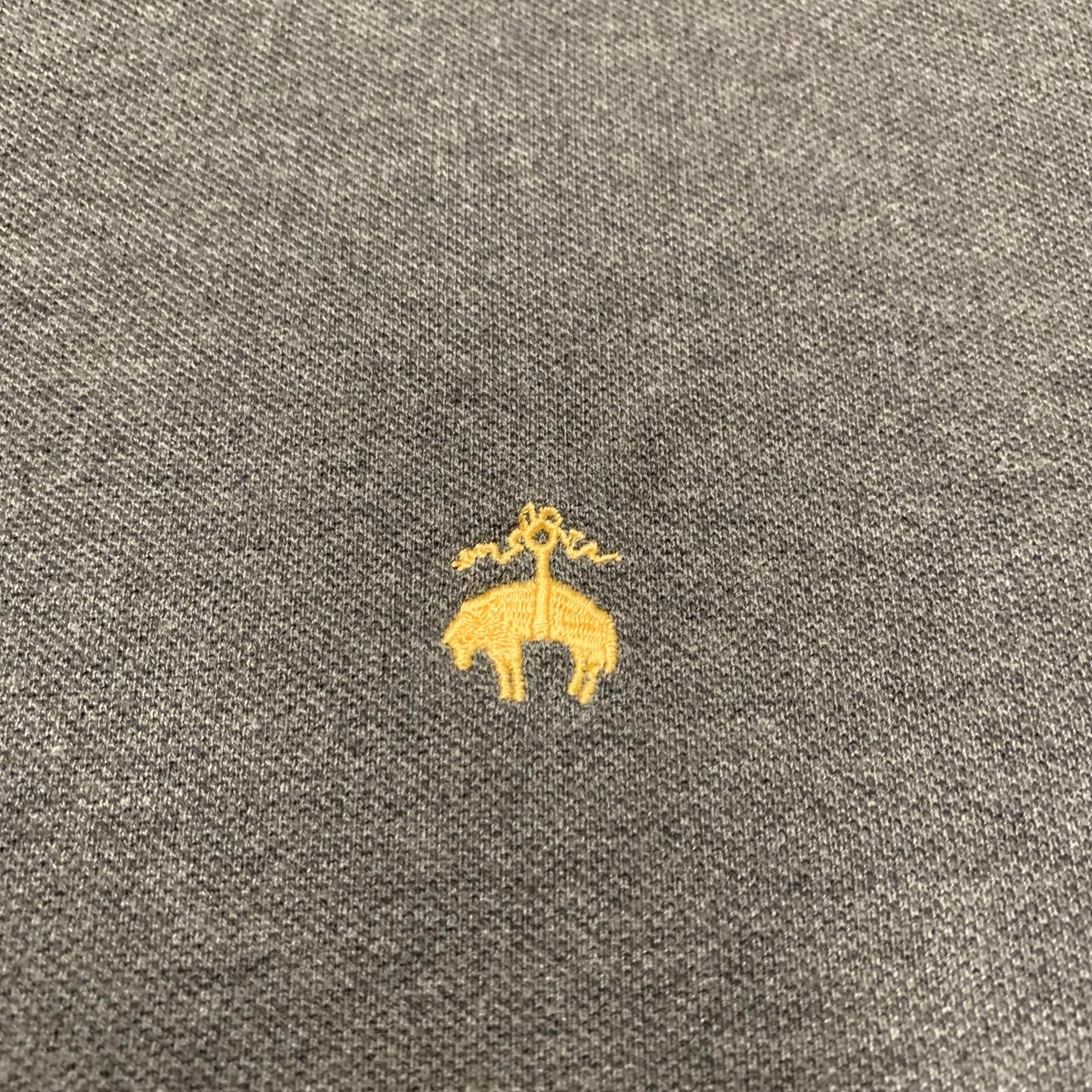 Polo Brooks Brothers 1818 de algodón para hombre, talla grande, gris, de alto rendimiento y corte ajustado