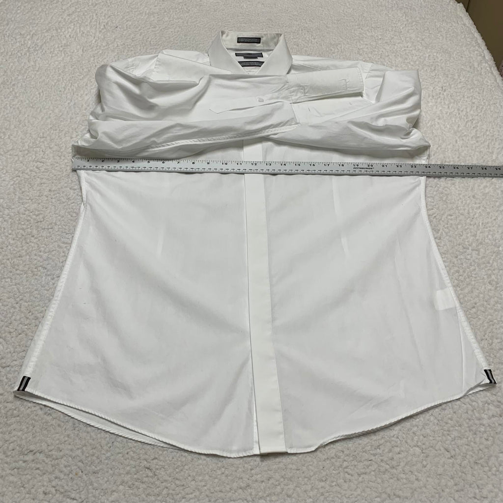 Camisa de vestir ajustada con botones para hombre, color negro y marrón, talla 17, 100 % algodón egipcio, 1826