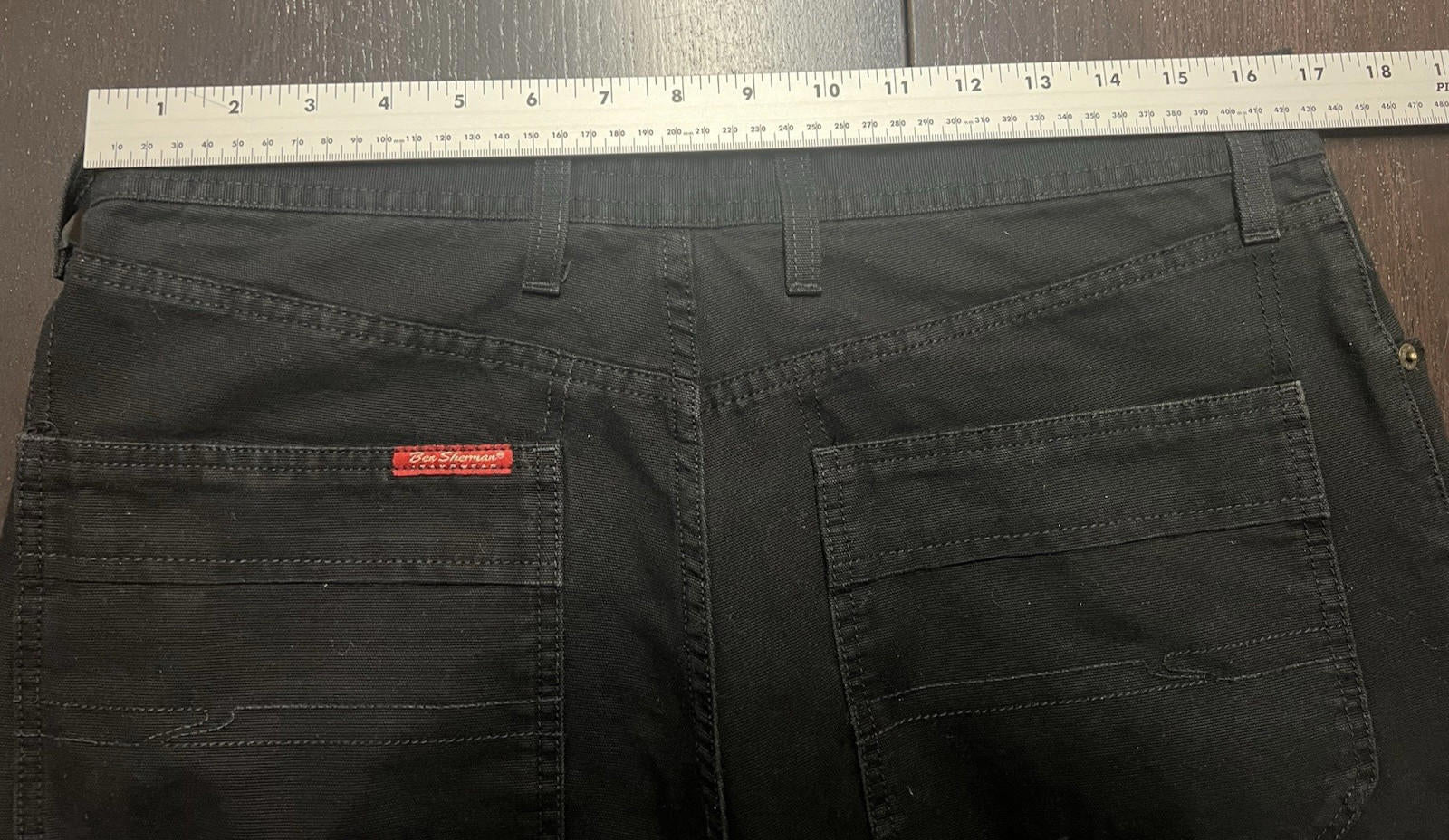 Vaqueros Ben Sherman para hombre, talla W34, cierre de botones, color negro, 34 x 32, fabricados en Italia.