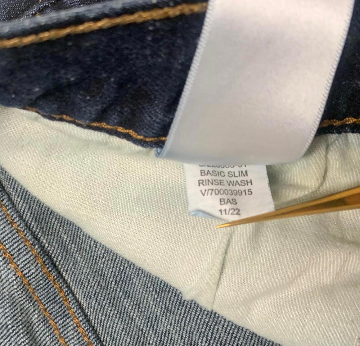 Vaqueros ajustados de lavado azul oscuro de Old Navy para hombre, talla 34 x 30, 32 x 29 (talla real)