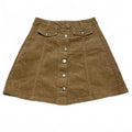 Hot Kiss Women's Size 0 Tan Corduroy Mini Skirt